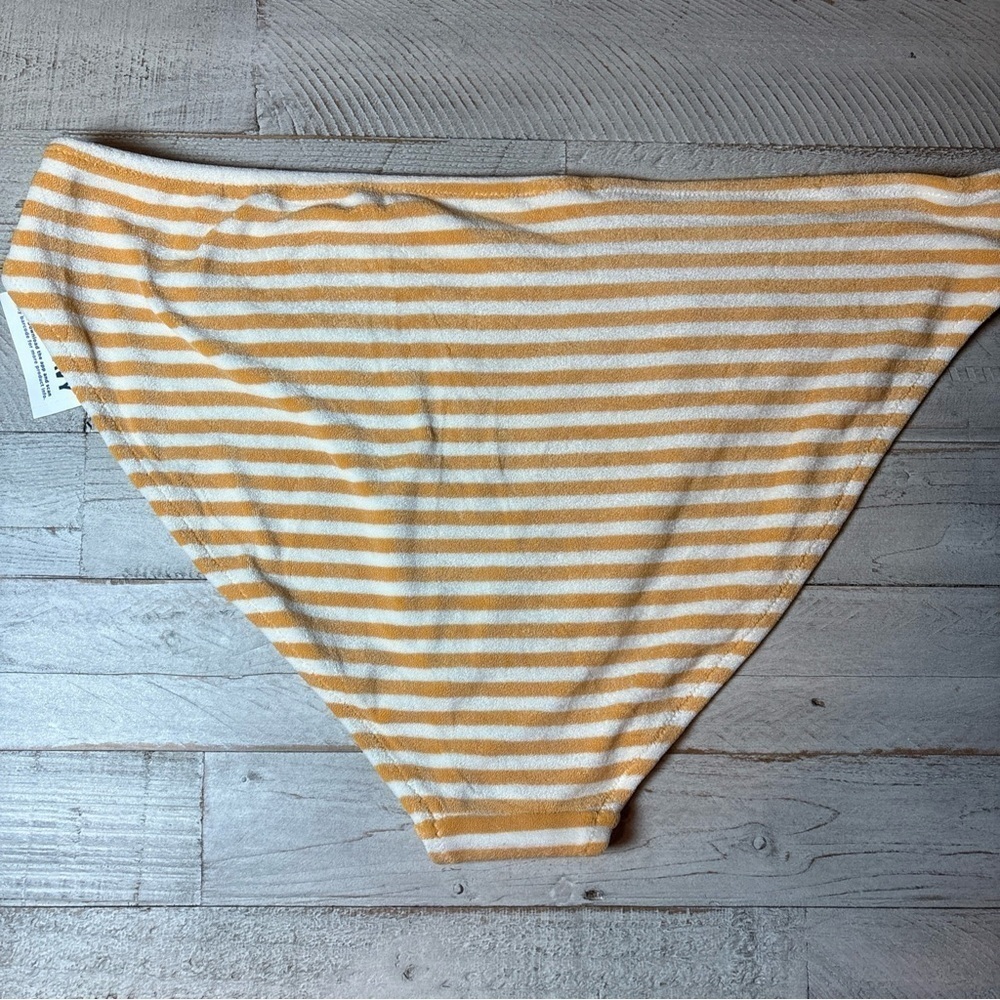 NWT Old Navy Plus Size Orange Striped Terry Classic Low Rise Bikini Bottom 2X - Picture 7 of 15